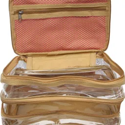 divyana Foldable Water Resistant Multipurpose Pouch Toiletries Bag Kit Pouch Utility Makeup, Jewellery, Cosmetic, Multipurpose, Travelling, Organiser, Accessories, Kit, Vanity Bag, Medicine Kit, Temple Bag Vanity Box image 5