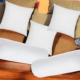 urmila creation Microfibre Bolster Pack of 5 Solid Diwan Set Of 3 Cushion & 2-picture-23