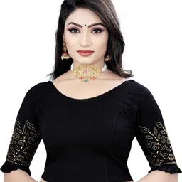 pu fashion Round Neck Women Blouse-picture-35