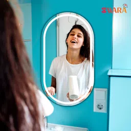 luppra Smart LED Wall Mirror with Touch Sensor for Bathrooms, Living Rooms, and Hallway Decorative Mirror image 3