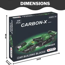 apex media and marketing india CARBON-X STINGER 226-Piece Racing Car Building Blocks Kit for Kids and Adults image 3