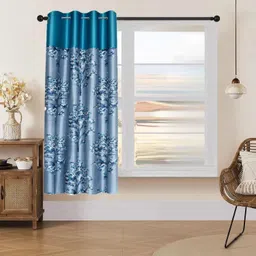 darshanam world 152 cm (5 ft) Window Polyester Semi Transparent Curtain Single Curtain-picture-23