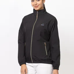 MiNTER Black Windcheater for Women Solid Women Wind Cheater-picture-22