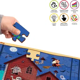 webby Haunted House Wooden Jigsaw Puzzle, 40pcs image 4