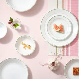 corelle Glass Cereal Bowl Livingware Double Ring Green 828 ml Curry Bowl Pack Of 1 image 2