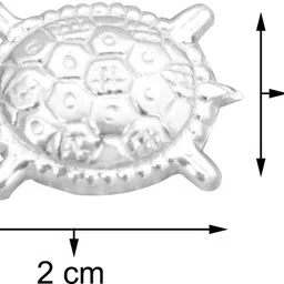 kmj pure silver tortoise, silver turtle, chandi ka kachua (wt. 1 gram) Decorative Showpiece-0.3 cm image 2