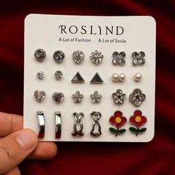 kishorify Earring Sterling Silver Stud Earring image 3