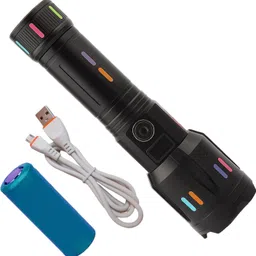 cicasto Ultra Bright Zoomable 5 Mode LED Torch Portable 6 hrs Torch Emergency Light image 1