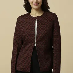 allen solly Women Printed Single Breasted Formal Blazer image 1