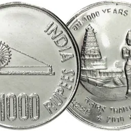 coinview Rare 1000 Mark Brideshwar Temple Memorial token (100% Real Silver Plated) Modern Coin Collection-picture-25
