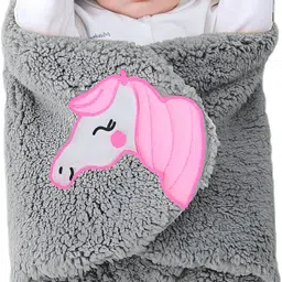 brandonn Embroidered Single Hooded Baby Blanket for AC Room image 3