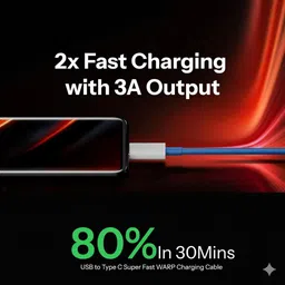 JeemDaal USB Type C Cable 1 m 120W Type C Original Flash Charger cable Compatible with Vivo V60/V50/V50E/V40/V40e, V30/V30e/Pro/X200/fe/Z10x, Z10r/lite/Z9/Z9x/Z9s, image 3