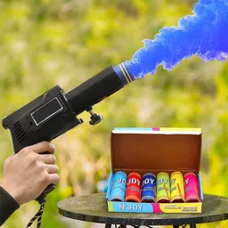 Colour Pyros Pack of 6 Pcs & 1 Metal Pyro Gun Holi Color Powder Pack of 6-image-41