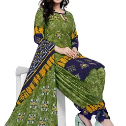 vijay deep silk mill Unstitched Crepe Salwar Suit Material Printed-picture-13