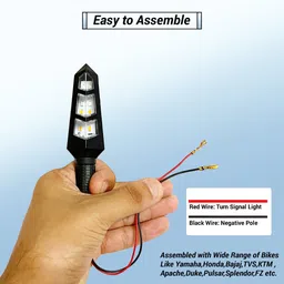 autofledge Front, Rear, Side LED Indicator Light for Bajaj, Bullet, Datsun, Hero, Honda, KTM, Kawasaki, Royal Enfield, TVS, Universal For Bike, Yamaha 3 Series, 4 Series, 5 Series, 6 Series image 4
