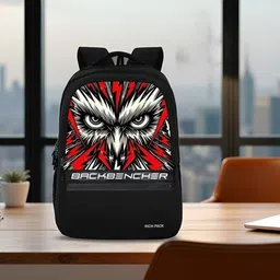 buyeasy Backbencher 25L Graphic Print Backpack for School, College & Travel – Owl Design Waterproof Backpack image 2