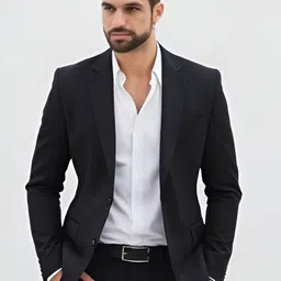 trulyfeb Men Solid Single Breasted Formal, Casual, Festive & Wedding Blazer-picture-23
