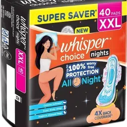 whisper bindazzz ultra all night heavy flow 0 leaks 44 pcs pkt gtre 80 Sanitary Pad image 3