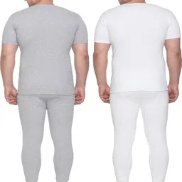 Warm-zone Half Sleeve Thermal Men Top - Pyjama Set Thermal image 2