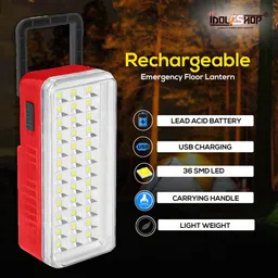 vr bright lite Portable 36 High-Bright Led Light With Android Charging Support-VRBL1101 6 hrs Flood Lamp Emergency Light image 2