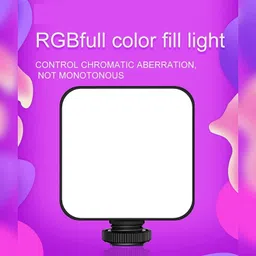 Technuv AY-83 RGB Pocket Mobile Light Dimmable Video Light, for Tablet, phone, Camera 100 lx Camera LED Light image 4