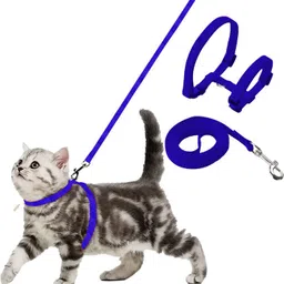 chullbull pet products Cat Harness Full Body Leash and Harness Set+Reflective Mini Collar with bell 1pc Cat Harness & Leash image 2