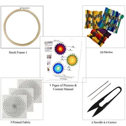 embroiderymaterial Combo of 3 Embroidery Kit for Beginners and Adults Cross Stitch Embroidery Kit image 3