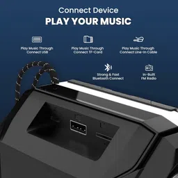 Deeshora Portable Bluetooth 5.0Speaker with Powerful Bass, Inbuilt-FM & Charging Cable 5 W Bluetooth Speaker image 3