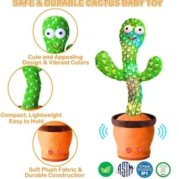 prime industries Dancing cactus talking toy with singing and recording function image 2