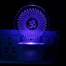 shayona 'OM' 3D Illusion Night Lamp, 7 Color Changing for Room Night Lamp image 2