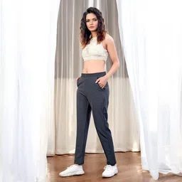 leewan Women Self Design Grey Track Pants-picture-33