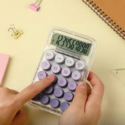 navmi 723 Colorful Transparent Calculator with Large Display & Mechanical Buttons | Basic Calculator image 3