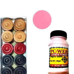 county ®Premium quality 20 Wooden coins With 1 stricker & 1 powder 40gm Carrom Pawns-picture-18