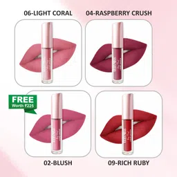 verymiss Kiss Proof Liquid Lipstick Set of 3+1 Free I Combo 04 image 2