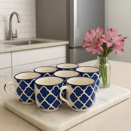 shailzz's Pack of 6 Bone China Tea Cups Set of 6 | Coffee Mugs for Home Office, perfect for gifting image 2