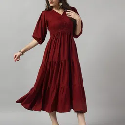 raiyani fashion Women Solid Crepe Ethnic Dress-picture-12