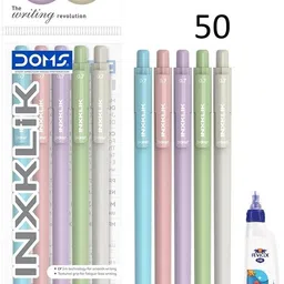 doms INXKLIK Ball Point Pen | Smooth Click| Needle Tip | Perfecr Grip FREE FEVICOL Ball Pen-picture-17