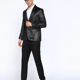 park avenue Men 2 Piece Set Solid Suit image 2