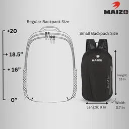 maizo Small 10 L Backpack Small Backpack/ School Bag Combo of 2 - Black & Red image 2