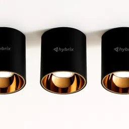 hybrix LED (6 Watt) Drum Light | Cylinder Light | Spot wall/Ceiling Surface Light, Rose Gold Chrome, IP67 Waterproof, Indoor/Outdoor Use, Optical COB LED, Black Body, Natural White Light (PACK OF 3) Post Light Outdoor Lamp-picture-35