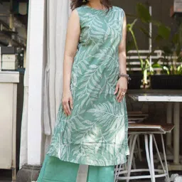 angira jaipur Women Viscose Rayon Kurta Palazzo Set image 2