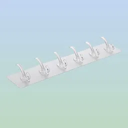 transparent 6-hook self adhesive hook sticker pack - multi purpose - Pack Hook 12-image-56