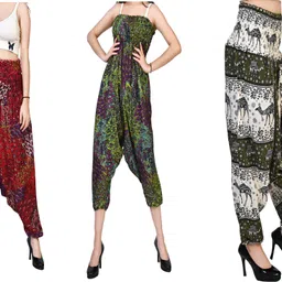 fusfus Printed Rayon, Cotton Women Harem Pants image 1