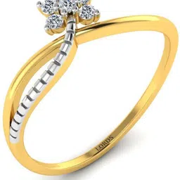 LORDS JEWELS Sizzling Floret Diamond Ring 18kt Diamond Yellow Gold ring-picture-20