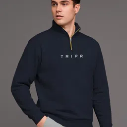 tripr Men Night Suit Set Blue, Grey Solid image 4