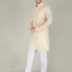 fubar Men Solid Cotton Blend Straight Kurta-picture-14