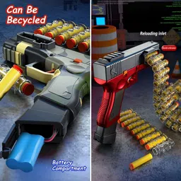 zuuluzrs Soft Shooting Gun Toy with 10 Foam Bullets Pistol Toy For Kids Guns & Darts image 4