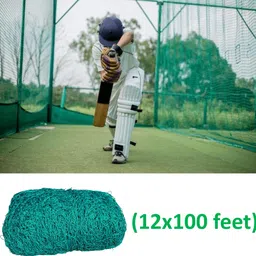 blumax Cricket Practice Net – 100 × 12 ft (Green) – Heavy Duty Nylon Cricket Net-picture-16