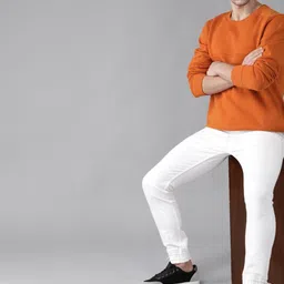 roadster Men Full Sleeve Solid Sweatshirt image 3