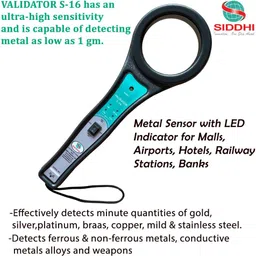 SIDDHI VALIDATOR S-16 Black-Green Advanced Metal Detector image 5